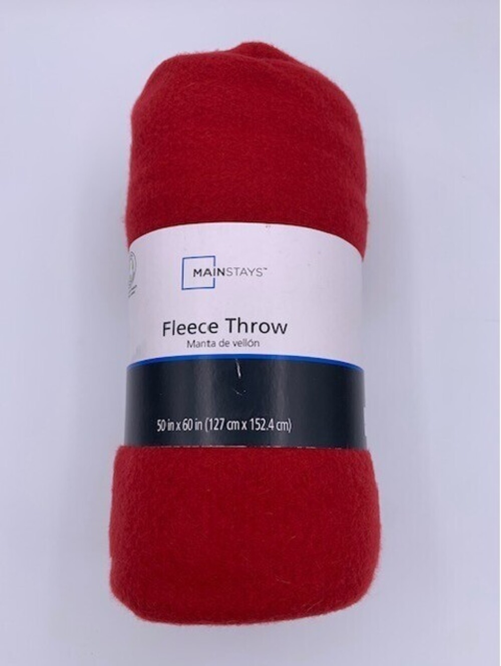 Fleece Throw 50"x60" Red By Mainstays NWT